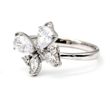 LEIS Ring 925 Sterling Silber rhodiniert Glänzend Zirkonia weiß Silber Q LEIS Ring 925 Sterling Silber rhodiniert Glänzend Zirkonia weiß Silber Q