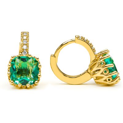 Luxenter Ohrringe mit grünem Paraiba-Hydrothermalquarz, 18 Karat Gelbgold-Finish – Rilhi Grün Einheitsgröße Luxenter Ohrringe mit grünem Paraiba-Hydrothermalquarz, 18 Karat Gelbgold-Finish – Rilhi Grün Einheitsgröße