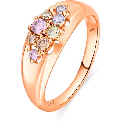 Luxenter Ring aus Zirkonia mit 18 Karat Gelbgold-Finish – Banuo Gold P 1/2 Luxenter Ring aus Zirkonia mit 18 Karat Gelbgold-Finish – Banuo Gold P 1/2