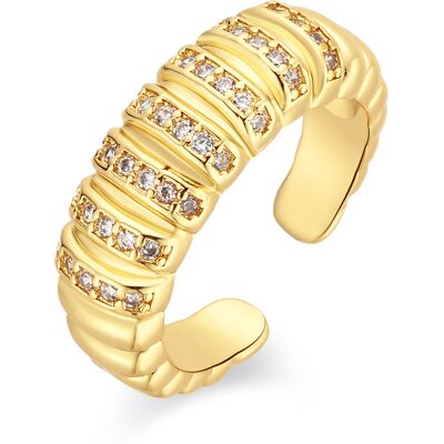 Luxenter Brilliant Metal and Zirconia Alloy Ring in 18 karat Gelbgold - Bakla Gold Einheitsgröße Luxenter Brilliant Metal and Zirconia Alloy Ring in 18 karat Gelbgold - Bakla Gold Einheitsgröße