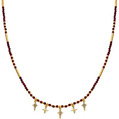 Luxenter 925 Sterlingsilber und Brilliant Zirconia Halskette aus 18 Karat Gold - Paila Silber Einheitsgröße Luxenter 925 Sterlingsilber und Brilliant Zirconia Halskette aus 18 Karat Gold - Paila Silber Einheitsgröße
