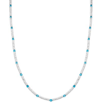Luxenter 925 Sterlingsilber- und Aquamarin-Zirkonia-Halskette mit Rhodiumfinish – Deli Blau Einheitsgröße Luxenter 925 Sterlingsilber- und Aquamarin-Zirkonia-Halskette mit Rhodiumfinish – Deli Blau Einheitsgröße