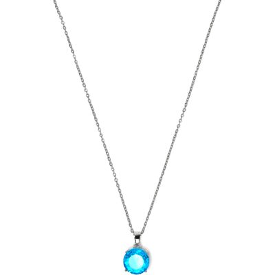 Luxenter-Halskette mit blauer Topas-Zirkonia in Silber – Amkru Blau Einheitsgröße Luxenter-Halskette mit blauer Topas-Zirkonia in Silber – Amkru Blau Einheitsgröße