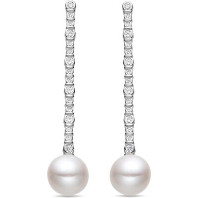 Luxenter 925 Ohrringe aus Sterlingsilber und weißem Perlmutt mit Rhodium-Finish – Nibar Silber Einheitsgröße Luxenter 925 Ohrringe aus Sterlingsilber und weißem Perlmutt mit Rhodium-Finish – Nibar Silber Einheitsgröße