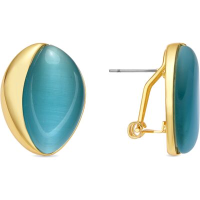 Luxenter-Ohrringe in 18-karat-Gelbgold und grünem Katzenaugen-Xorai Grün Einheitsgröße Luxenter-Ohrringe in 18-karat-Gelbgold und grünem Katzenaugen-Xorai Grün Einheitsgröße