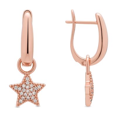 Luxenter Alloy Metal und Brilliant Zirconia Ohrringe in 18 Karat Roségold - Maliard Gold Einheitsgröße Luxenter Alloy Metal und Brilliant Zirconia Ohrringe in 18 Karat Roségold - Maliard Gold Einheitsgröße