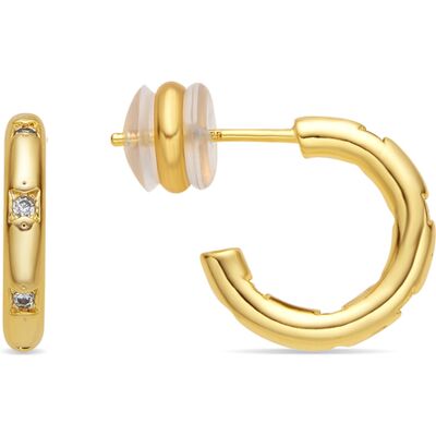 Luxenter Ohrringe mit 18 Karat Gelbgold-Finish und funkelnden Zirkonia-Steinen – Sisah Gold Einheitsgröße Luxenter Ohrringe mit 18 Karat Gelbgold-Finish und funkelnden Zirkonia-Steinen – Sisah Gold Einheitsgröße