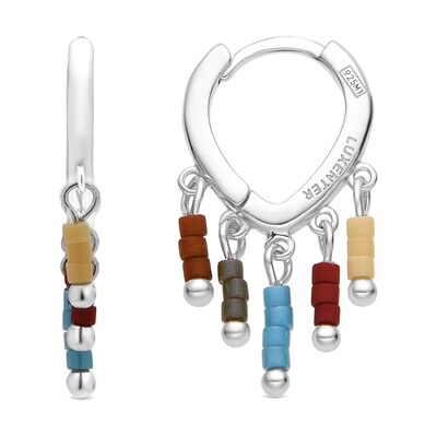 Luxenter 925 Sterlingsilber und mehrfarbig lackierte Ohrringe mit Rhodium-Finish – Lelsi Mehrfarben Einheitsgröße Luxenter 925 Sterlingsilber und mehrfarbig lackierte Ohrringe mit Rhodium-Finish – Lelsi Mehrfarben Einheitsgröße