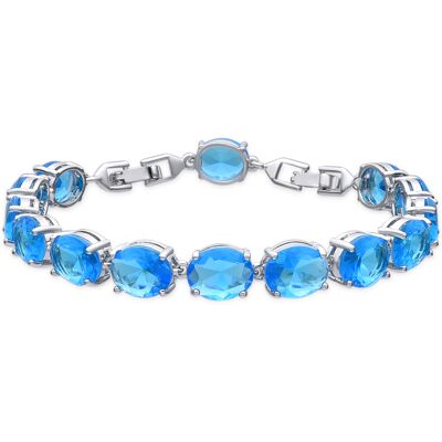 Luxenter Armband in Silberausführung mit Aquamarin-Zirkonia – Nou Gold Einheitsgröße Luxenter Armband in Silberausführung mit Aquamarin-Zirkonia – Nou Gold Einheitsgröße