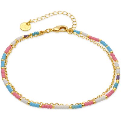 Luxenter-Armband aus Metalllegierung und rosa Kristall in 18-karat-Gelbgold - Zasau Rosa Einheitsgröße Luxenter-Armband aus Metalllegierung und rosa Kristall in 18-karat-Gelbgold - Zasau Rosa Einheitsgröße