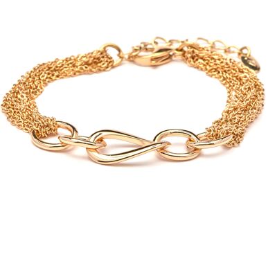 Luxenter Armband mit funkelnden Zirkonia-Steinen, 18 Karat Gelbgold-Finish – Hidvis Gold Einheitsgröße Luxenter Armband mit funkelnden Zirkonia-Steinen, 18 Karat Gelbgold-Finish – Hidvis Gold Einheitsgröße