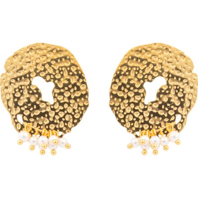 Luxenter Ohrringe in 18 Karat Gelbgold und weißer Perle – Kuwe Gold Einheitsgröße Luxenter Ohrringe in 18 Karat Gelbgold und weißer Perle – Kuwe Gold Einheitsgröße