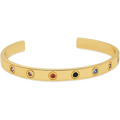 Luxenter Multicolor Zirconia Armband aus 18 Karat Gelbgold - Beru Gold Einheitsgröße Luxenter Multicolor Zirconia Armband aus 18 Karat Gelbgold - Beru Gold Einheitsgröße