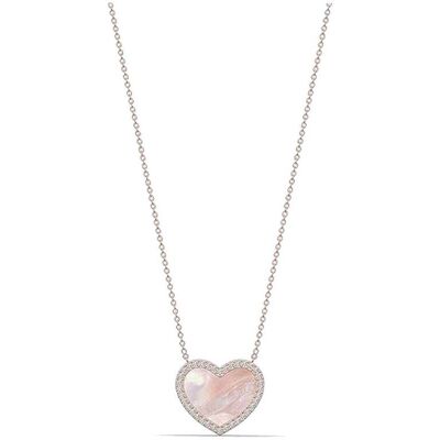 Bibei Damen-Herz-des-Nebels-Halskette aus 925er Sterlingsilber mit Roségold-Beschichtung BICLL029 Rosa Einheitsgröße Bibei Damen-Herz-des-Nebels-Halskette aus 925er Sterlingsilber mit Roségold-Beschichtung BICLL029 Rosa Einheitsgröße