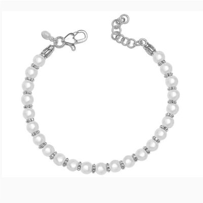 Bibei Damen Perlenarmband mit Cubic Zirconia in 925 Sterling Silber BIPU001 Weiß Einheitsgröße Bibei Damen Perlenarmband mit Cubic Zirconia in 925 Sterling Silber BIPU001 Weiß Einheitsgröße