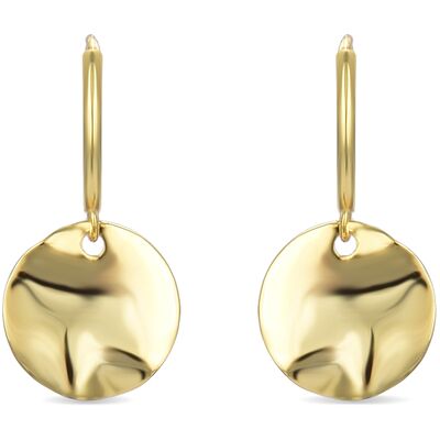 Luxenter Midnak-Ohrringe aus 925er Sterlingsilber mit 18 Karat Gelbgold Gold Einheitsgröße Luxenter Midnak-Ohrringe aus 925er Sterlingsilber mit 18 Karat Gelbgold Gold Einheitsgröße