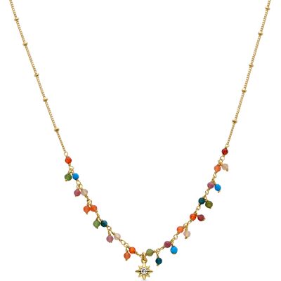 Luxenter Multicolor Kristall-Halskette aus 18K Gelbgold - Lision Mehrfarben Einheitsgröße Luxenter Multicolor Kristall-Halskette aus 18K Gelbgold - Lision Mehrfarben Einheitsgröße