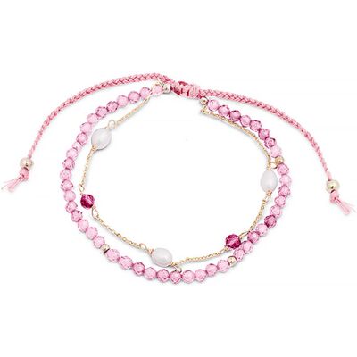 Luxenter-Armband aus Metalllegierung und rosafarbenem Turmalin, 18 Karat vergoldet Rosa Einheitsgröße Luxenter-Armband aus Metalllegierung und rosafarbenem Turmalin, 18 Karat vergoldet Rosa Einheitsgröße