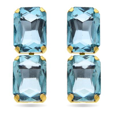 Luxenter Ankek-Ohrringe aus 18 Karat Gelbgold Blau Einheitsgröße Luxenter Ankek-Ohrringe aus 18 Karat Gelbgold Blau Einheitsgröße