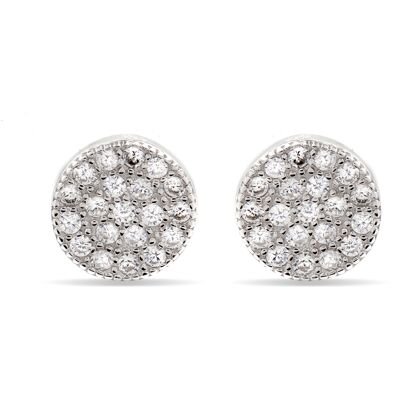Luxenter, Ohrringe aus 925er Sterlingsilber und rhodinierten Zirkonias Weiß Einheitsgröße Luxenter, Ohrringe aus 925er Sterlingsilber und rhodinierten Zirkonias Weiß Einheitsgröße