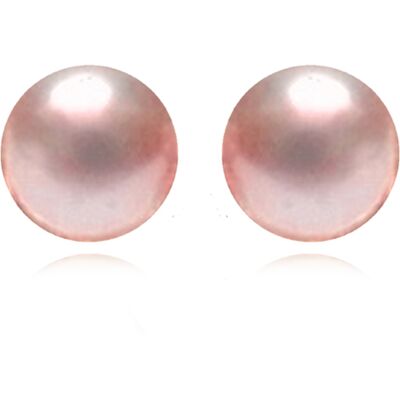 Luxenter Luxenter Ohrringe, 925er Sterlingsilber und rhodinierte rosa Perlenkette Rosa Einheitsgröße Luxenter Luxenter Ohrringe, 925er Sterlingsilber und rhodinierte rosa Perlenkette Rosa Einheitsgröße