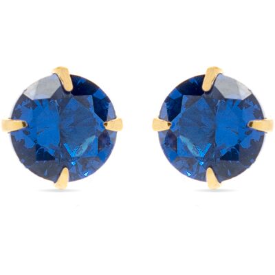 Luxenter Ohrringe, Otieno aus 925er Sterlingsilber und blauer Topas aus hydrothermalem Quarz mit 18 Karat vergoldetem Finish Blau Einheitsgröße Luxenter Ohrringe, Otieno aus 925er Sterlingsilber und blauer Topas aus hydrothermalem Quarz mit 18 Karat vergoldetem Finish Blau Einheitsgröße