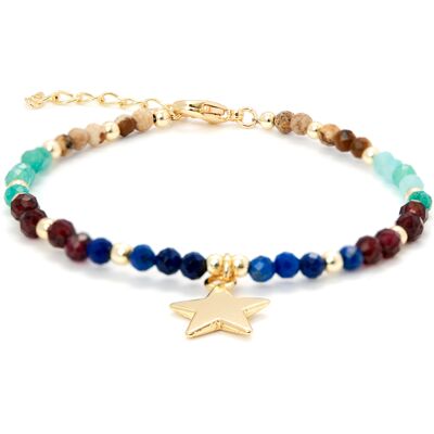 Luxenter Multicolour Kristall Armband aus 18K Gelbgold - Nerald Mehrfarben Einheitsgröße Luxenter Multicolour Kristall Armband aus 18K Gelbgold - Nerald Mehrfarben Einheitsgröße