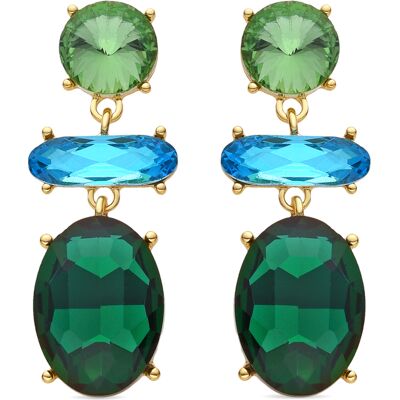 Luxenter Mekon-Ohrringe aus 18 Karat Gelbgold Grün Einheitsgröße Luxenter Mekon-Ohrringe aus 18 Karat Gelbgold Grün Einheitsgröße