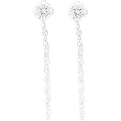 Luxenter Sterling Silber 925 Ohrringe mit rhodiniertem Brillant Zirkonia - Essential Weiß Einheitsgröße Luxenter Sterling Silber 925 Ohrringe mit rhodiniertem Brillant Zirkonia - Essential Weiß Einheitsgröße