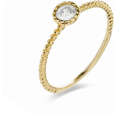 Luxenter Silberring mit Zirkonia - Eleganter Damenring Luxenter Silberring mit Zirkonia - Eleganter Damenring