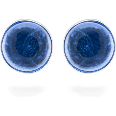 Luxenter essential Ohrringe aus 925er Sterlingsilber und hydrothermalem Lapislazuli-Quarz mit rhodinierter Oberfläche Blau Einheitsgröße Luxenter essential Ohrringe aus 925er Sterlingsilber und hydrothermalem Lapislazuli-Quarz mit rhodinierter Oberfläche Blau Einheitsgröße