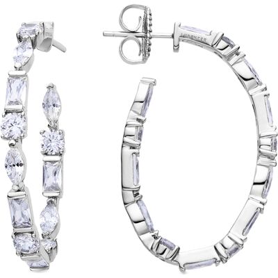 Luxenter Ohrringe Grimchi Silber und Brillant Zirkonia Weiß Einheitsgröße Luxenter Ohrringe Grimchi Silber und Brillant Zirkonia Weiß Einheitsgröße
