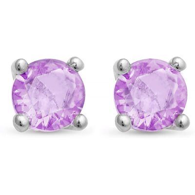 Luxenter Ohrringe, 925er Sterlingsilber und 18K vergoldete Amethyst-Zirkonia-Ohrringe Rot Einheitsgröße Luxenter Ohrringe, 925er Sterlingsilber und 18K vergoldete Amethyst-Zirkonia-Ohrringe Rot Einheitsgröße