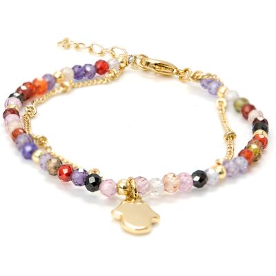 Luxenter Multicolour Kristall Armband aus 18K Gelbgold - Raxsu Mehrfarben Einheitsgröße Luxenter Multicolour Kristall Armband aus 18K Gelbgold - Raxsu Mehrfarben Einheitsgröße