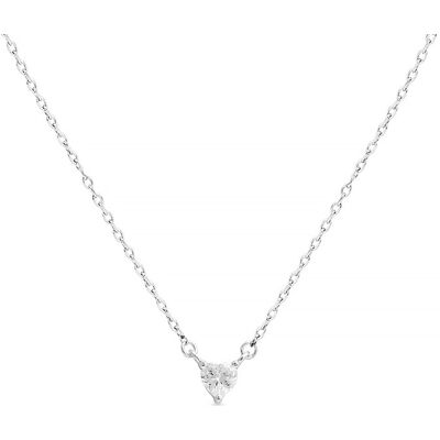 Luxenter, eqoyi Halskette aus 925er Sterlingsilber und glänzenden, rhodinierten Zirkonia Weiß Einheitsgröße Luxenter, eqoyi Halskette aus 925er Sterlingsilber und glänzenden, rhodinierten Zirkonia Weiß Einheitsgröße