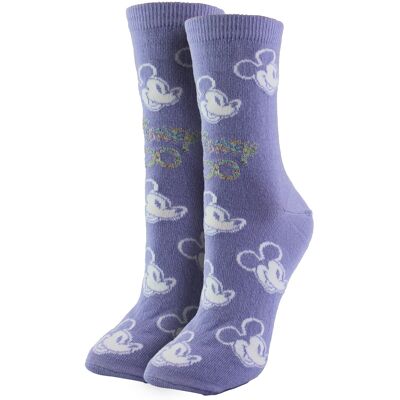 Damen Disney Socken Bunte Fancy Casual Funny Novelty Dress Socken D100 Lila EU 37 - 42 Damen Disney Socken Bunte Fancy Casual Funny Novelty Dress Socken D100 Lila EU 37 - 42