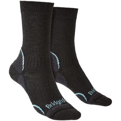 Bridgedale - Womens Wandern Leichtgewicht Boot Socken - Graphit / Mint Grau Bridgedale - Womens Wandern Leichtgewicht Boot Socken - Graphit / Mint Grau
