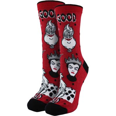 Disney Villains Socken für Frauen Casual Novelty Dress Socken Disney Geschenke für Sie - Villians Rot EU 37 - 42 Disney Villains Socken für Frauen Casual Novelty Dress Socken Disney Geschenke für Sie - Villians Rot EU 37 - 42