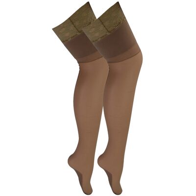 2 Paar Multipack Damen Nahtstrümpfe mit Spitze Sock Snob Damen Strümpfe - Nude / Nude Beige M 2 Paar Multipack Damen Nahtstrümpfe mit Spitze Sock Snob Damen Strümpfe - Nude / Nude Beige M