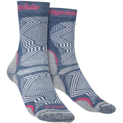 Bridgedale T2 Coolmax Performance Sock - Damen Ultraleichte Wanderstutzen - Dunkelblau Bridgedale T2 Coolmax Performance Sock - Damen Ultraleichte Wanderstutzen - Dunkelblau