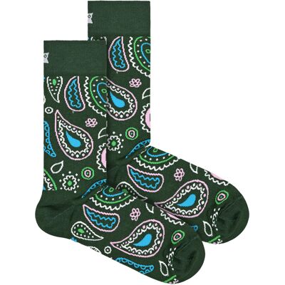 Happy Socks Glückliche Socken - Neuheit Paisley Design Socken Großes Geschenk - Paisley Grün EU 39 - 45 Happy Socks Glückliche Socken - Neuheit Paisley Design Socken Großes Geschenk - Paisley Grün EU 39 - 45