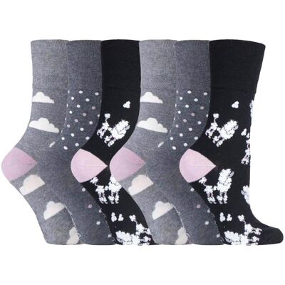 Gentle Grip - 6 Paar Damen Gentle Grip nicht elastische Socken - GG201 Grau EU 37 - 42 Gentle Grip - 6 Paar Damen Gentle Grip nicht elastische Socken - GG201 Grau EU 37 - 42