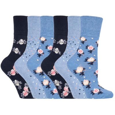 Gentle Grip Damensocken - Blau Cotton Größe UK 4-8 - Socken Gentle Grip Damensocken - Blau Cotton Größe UK 4-8 - Socken