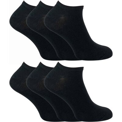 SOCK SNOB - 6er Pack Herren Baumwolle Low Cut Quarter Gym / Trainer Socken - Schwarz Schwarz EU 37-39,5 SOCK SNOB - 6er Pack Herren Baumwolle Low Cut Quarter Gym / Trainer Socken - Schwarz Schwarz EU 37-39,5