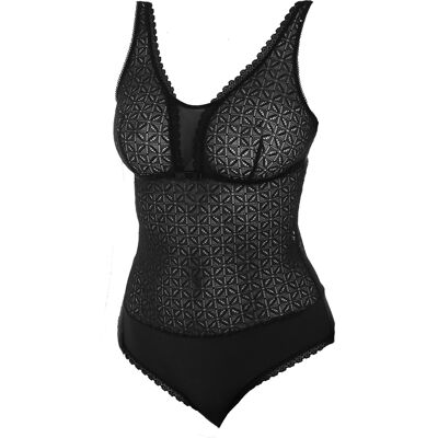 Dim Daily Glam Trendy Spitzen-Body mit Trägern D07M7 Frau Schwarz S Dim Daily Glam Trendy Spitzen-Body mit Trägern D07M7 Frau Schwarz S