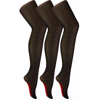 Sock Snob Damen Vintage Nahtstrumpfhose 3 Paar Multipack 40 Denier kniehohe, ultraglänzende Strumpfhose mit gerader Rückseite, Schwarz/Rot Schwarz M Sock Snob Damen Vintage Nahtstrumpfhose 3 Paar Multipack 40 Denier kniehohe, ultraglänzende Strumpfhose mit gerader Rückseite, Schwarz/Rot Schwarz M