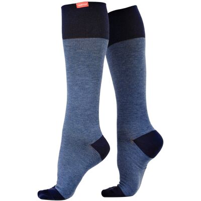 VIM&VIGR - Breite Wadenstrümpfe mit abgestufter Kompression 30-40 mmhg für Männer und Frauen - Navy Marine M/L VIM&VIGR - Breite Wadenstrümpfe mit abgestufter Kompression 30-40 mmhg für Männer und Frauen - Navy Marine M/L