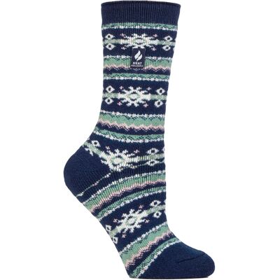 Ladies Nordic Socks Heat Holders Lite Lightweight Thermal Winter Socks for Women - Indigo/Rose Blau EU 37 - 42 Ladies Nordic Socks Heat Holders Lite Lightweight Thermal Winter Socks for Women - Indigo/Rose Blau EU 37 - 42