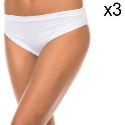 Janira Pack-3 Höschen mit mittlerer Taille und Innenfutter 1031184 Frauen Weiß L Janira Pack-3 Höschen mit mittlerer Taille und Innenfutter 1031184 Frauen Weiß L