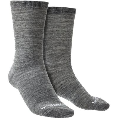 Bridgedale - 2er Pack Liner Base Layer Boot Socks - Grau Grau EU 43 - 45 Bridgedale - 2er Pack Liner Base Layer Boot Socks - Grau Grau EU 43 - 45